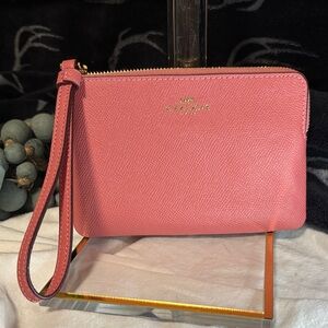 Coach Coral Pink Wristlet